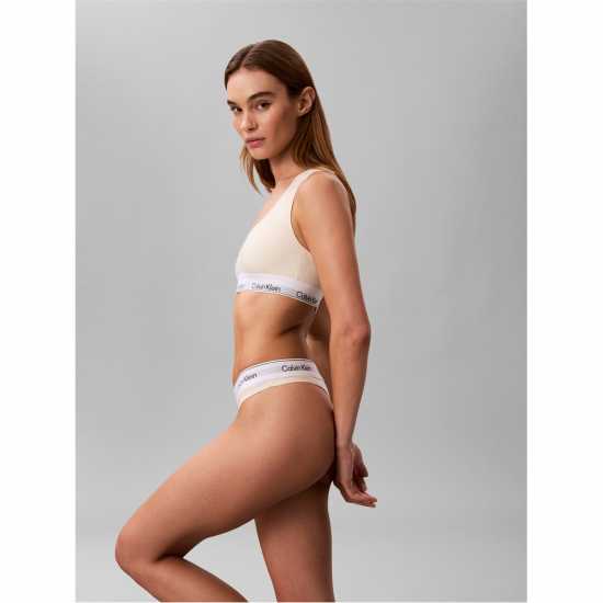 Calvin Klein Modern Cotton Logo Bralette Pear Sorbet 