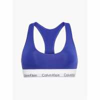 Calvin Klein Modern Cotton Logo Bralette Спектър Син Дамско бельо