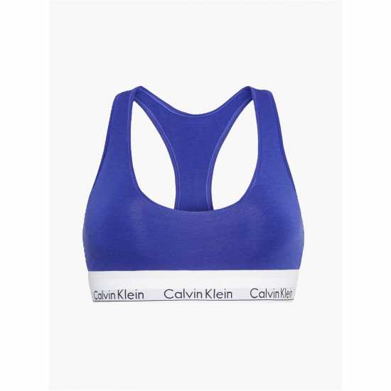 Calvin Klein Modern Cotton Logo Bralette Spectrum Blue Дамско бельо