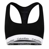 Calvin Klein Modern Cotton Logo Bralette Black Дамско бельо