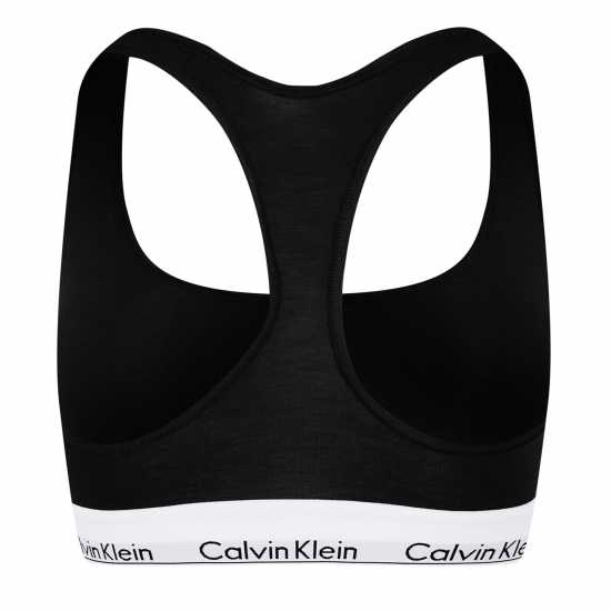 Calvin Klein Modern Cotton Logo Bralette Black - Дамско бельо