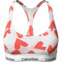 Calvin Klein Modern Cotton Logo Bralette Red Hearts Дамско бельо
