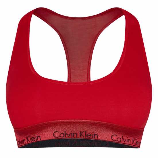 Calvin Klein Modern Cotton Logo Bralette Rouge Дамско бельо