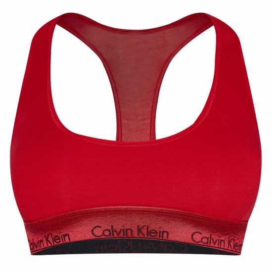 Calvin Klein Modern Cotton Logo Bralette Червено Дамско бельо