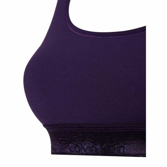 Calvin Klein Modern Cotton Logo Bralette Liberty Purple Дамско бельо