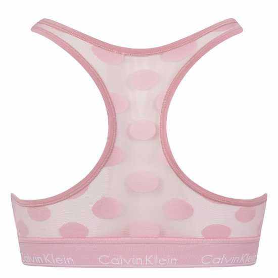Calvin Klein Modern Cotton Logo Bralette Pink Dot Дамско бельо