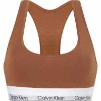 Calvin Klein Modern Cotton Logo Bralette Warm Bronze Дамско бельо