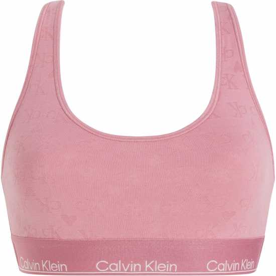 Calvin Klein Modern Cotton Logo Bralette Ягодно розово 