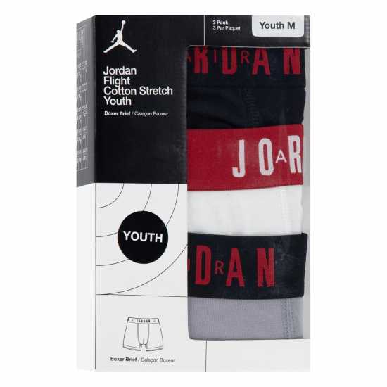 Air Jordan Kids Cotton Core Boxers Черно/Бяло 