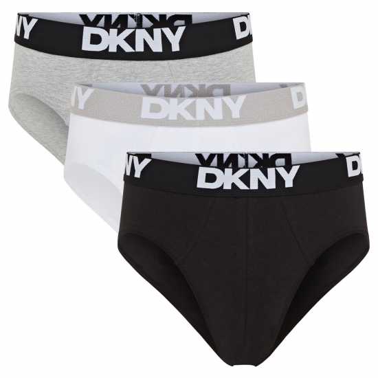 Dkny Mens Briefs Kelso Black/White/Gry Dkny Mens Briefs Kelso Black/White/Gry