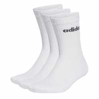 Adidas Linear Crew Cushioned Socks 3 Pairs Бяло/Черно Детски чорапи