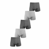 Donnay Мъжки Боксерки 5 Pack Boxers Mens Grey Multi Мъжко облекло за едри хора