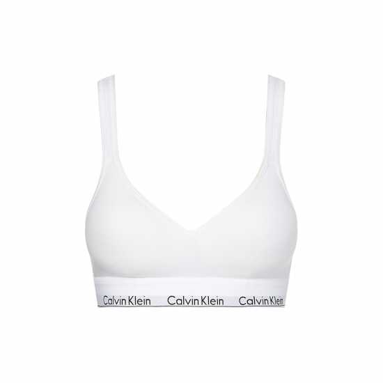 Calvin Klein Cotton Bralette Lightly Lined Бяло Дамско бельо