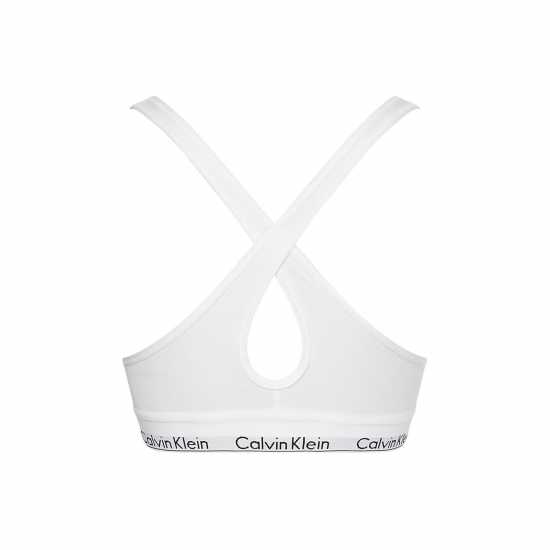 Calvin Klein Cotton Bralette Lightly Lined Бяло Дамско бельо