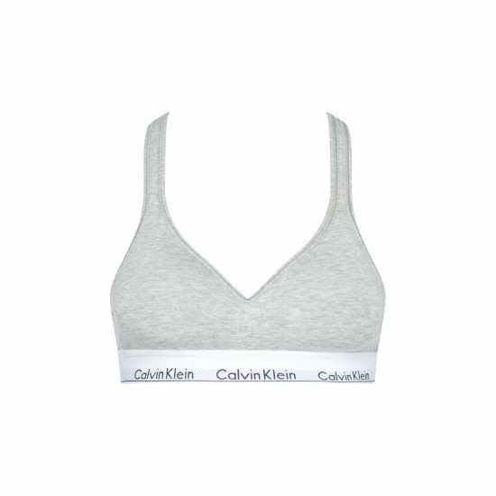 Calvin Klein Cotton Bralette Lightly Lined Grey Дамско бельо