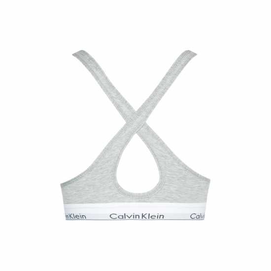 Calvin Klein Cotton Bralette Lightly Lined Сиво Дамско бельо