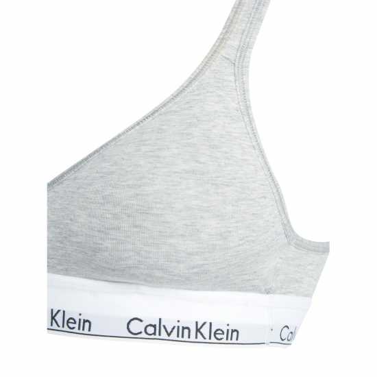Calvin Klein Cotton Bralette Lightly Lined Grey Дамско бельо