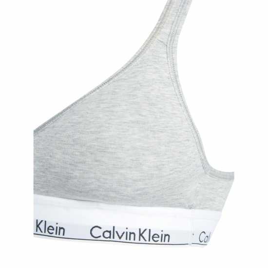 Calvin Klein Cotton Bralette Lightly Lined Сиво Дамско бельо