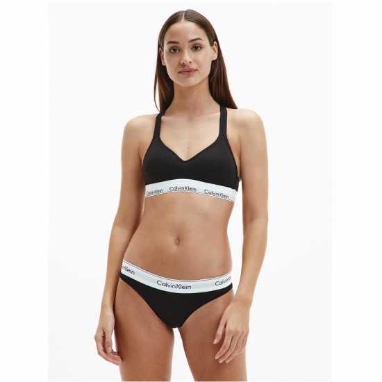 Дамско бельо Calvin Klein Cotton Bralette Lightly Lined Черно Calvin Klein Cotton Bralette Lightly Lined Черно Дамско бельо