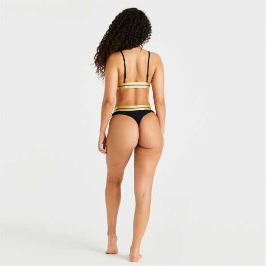 Siksilk Thong Brief Womens Бяло/Черно/Сиво Дамско бельо