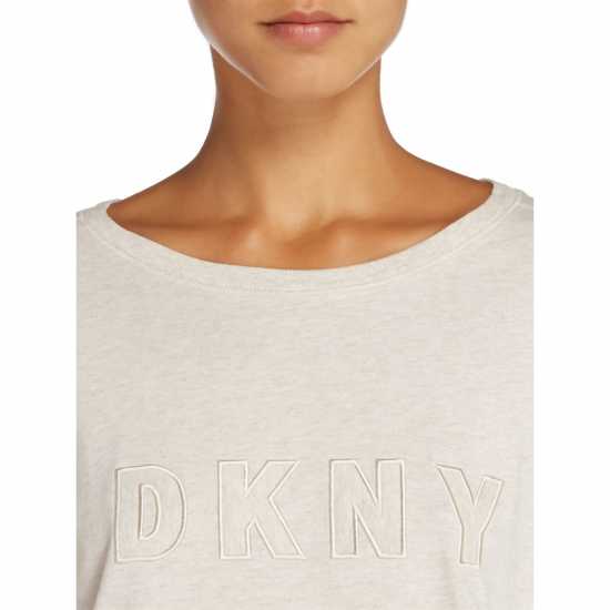 Dkny Logo Sweat And Jogger Set Beige Дамски пижами