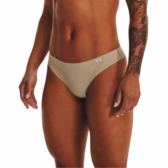 Under Armour 3 Pack Thongs Womens Beige Дамско бельо