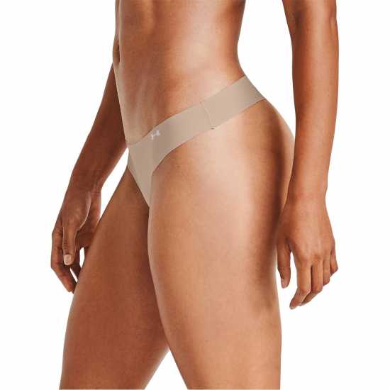 Under Armour 3 Pack Thongs Womens Black/Beige Дамско бельо