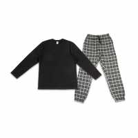 Soulcal Мъжки Комплект Пижама Family Pyjama Set Mens Black/Grey Мъжки пижами