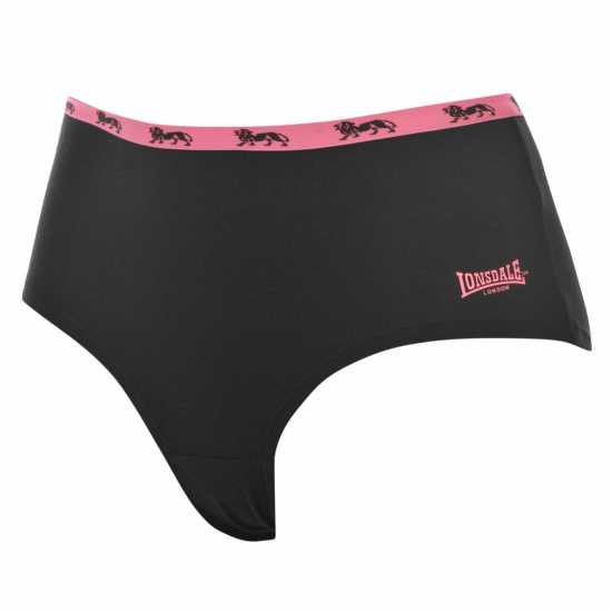 Дамско бельо Lonsdale Дамски Слип Single Short Ladies Черно/Флуо Розово Lonsdale Дамски Слип Single Short Ladies Черно/Флуо Розово Дамско бельо