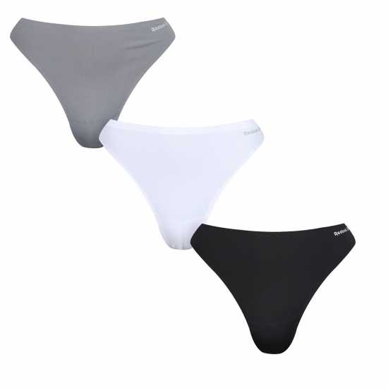 Reebok Womens 3 Pack Thongs Rae Reebok Womens 3 Pack Thongs Rae