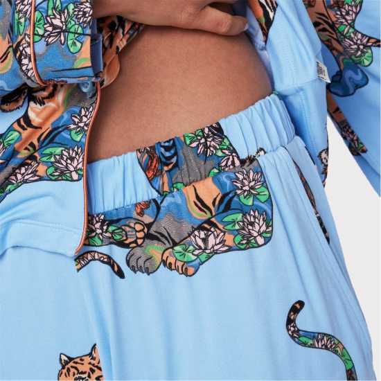 Chelsea Peers Button Up Pyjama Set Lotus Tiger Дамски пижами