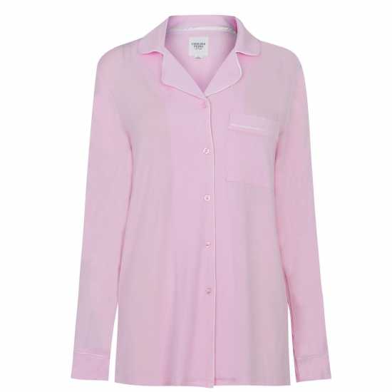 Chelsea Peers Modal Button Up Pyjama Set Pink Дамски пижами