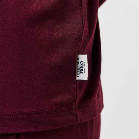 Chelsea Peers Modal Button Up Pyjama Set Бордово 