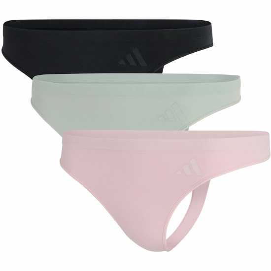 Дамско бельо Adidas Low Rise Thong 3Pk Assorted Adidas Low Rise Thong 3Pk Assorted Дамско бельо