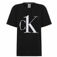 Тениска Calvin Klein One Cord Crew T Shirt Blk/Wht 3WX Дамско облекло плюс размер