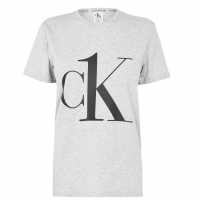Тениска Calvin Klein One Cord Crew T Shirt Grey/Blk YG4 Дамско облекло плюс размер