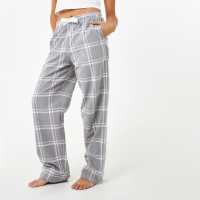 Jack Wills Flannel Check Pyjama Bottoms Grey Check Дамски пижами