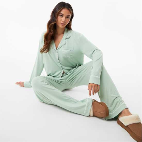 Modal Sleep Shirt Laurel Green Дамско облекло плюс размер