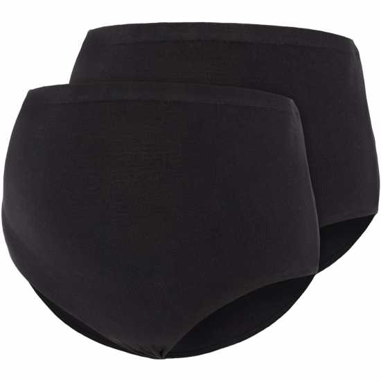 Mama Cotn Pants 2 Pk Ld62 Black/Black 