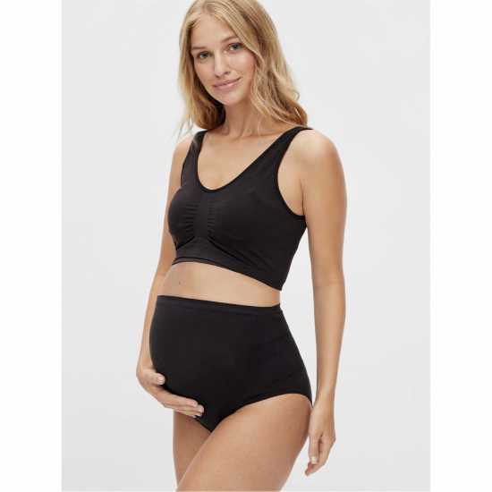 Mama Cotn Pants 2 Pk Ld62 Black/Black 