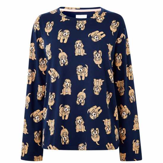 Chelsea Peers Classic Pyjama Set Кокапу Нави Дамски пижами