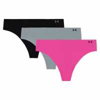 Under Armour Thong Solid 3Pk Ld99 Rebel Pink Дамско бельо