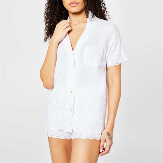 Cyberjammies Rose Embroidered Pyjama Set  Дамски пижами