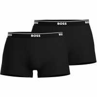 Hugo Boss Boss 2 Pack Logo Waistband Trunks Черно 001 Мъжко бельо