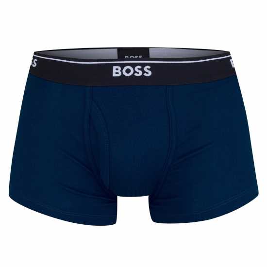 Мъжко бельо Hugo Boss Boss 2 Pack Logo Waistband Trunks Navy/Blue Hugo Boss Boss 2 Pack Logo Waistband Trunks Navy/Blue Мъжко бельо