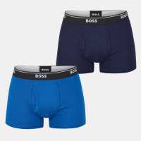 Boss 2 Pack Logo Waistband Trunks Тъмносин/Син 971 Boss 2 Pack Logo Waistband Trunks Тъмносин/Син 971