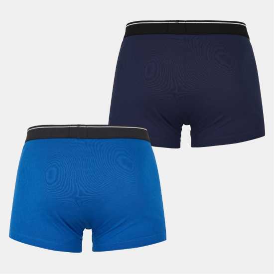 Boss 2 Pack Logo Waistband Trunks Тъмносин/Син 971 