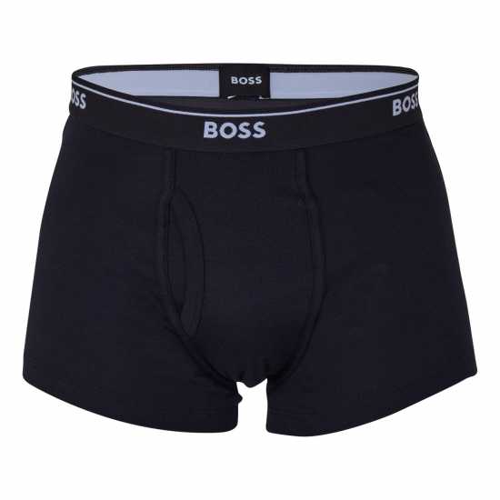 Hugo Boss Boss 2 Pack Logo Waistband Trunks Black/Grey Мъжко бельо