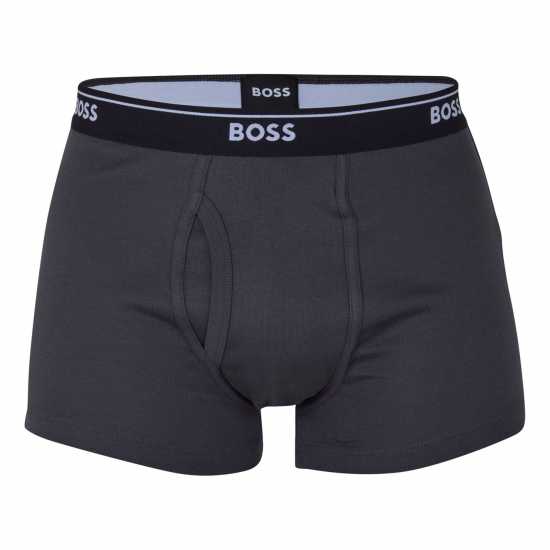 Hugo Boss Boss 2 Pack Logo Waistband Trunks Black/Grey Мъжко бельо