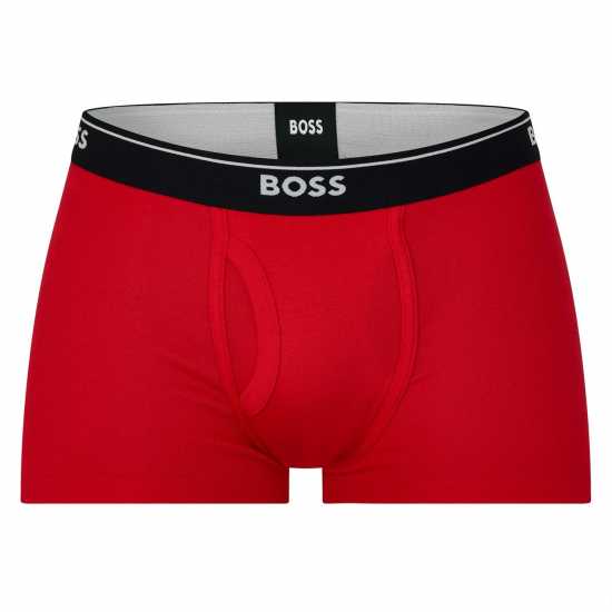 Hugo Boss Boss 2 Pack Logo Waistband Trunks Черно/Червено Мъжко бельо